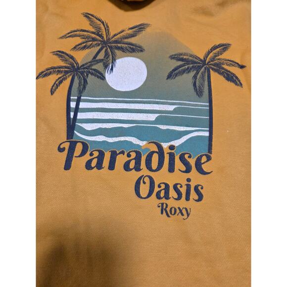 Roxy cut-off hoodie in yellow, womens size Small - Picture 6 of 7